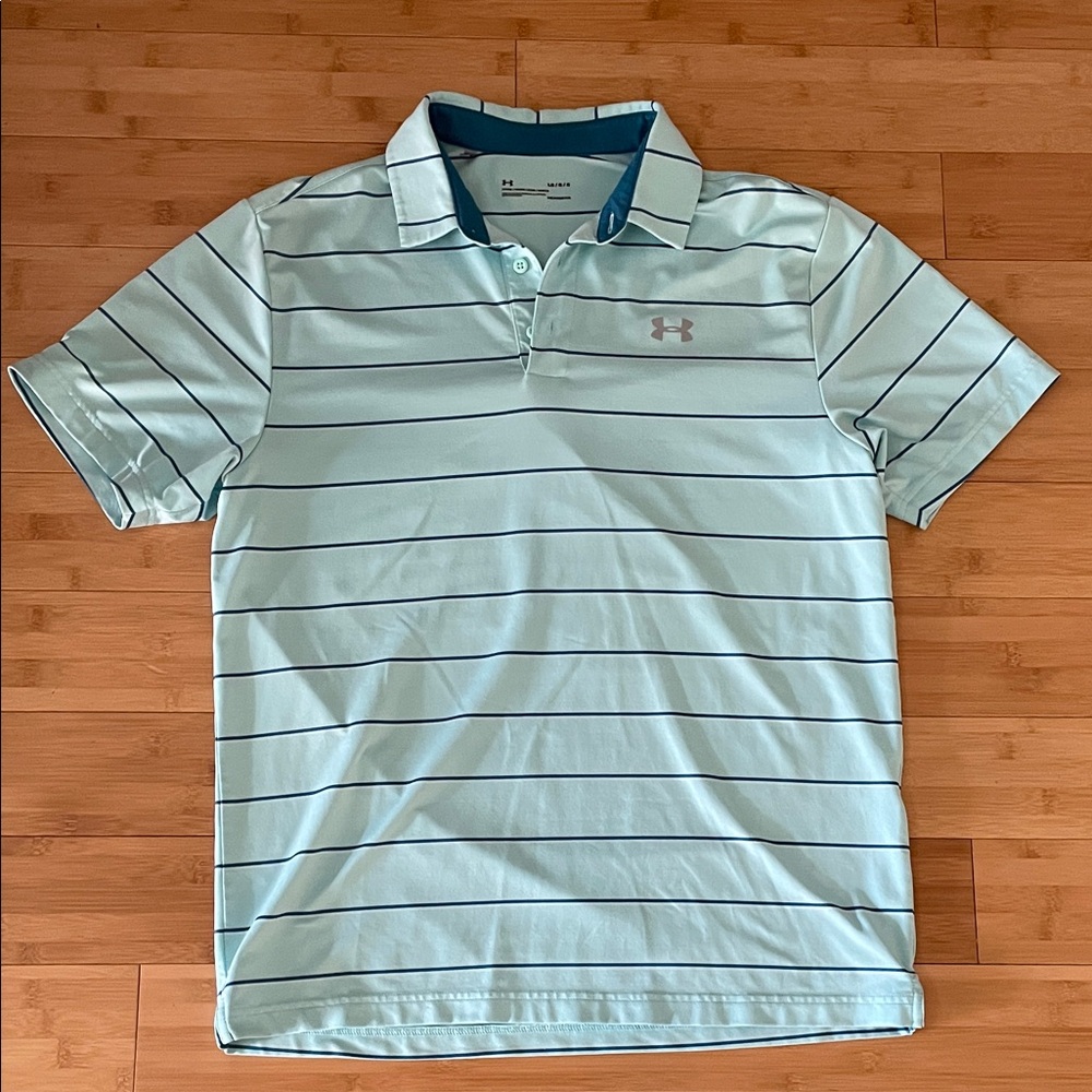 Under Armour Men's Aqua Striped Polo